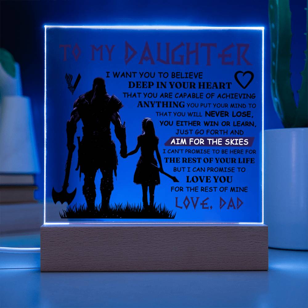To My Daughter Skies Acrylic Plaque