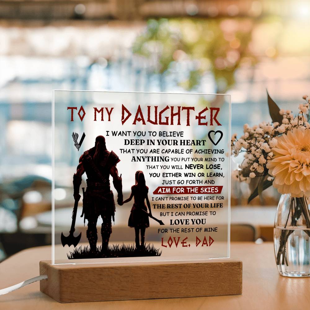 To My Daughter Skies Acrylic Plaque