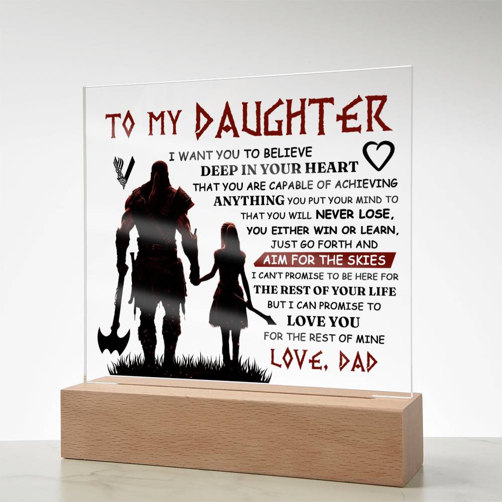 To My Daughter Skies Acrylic Plaque