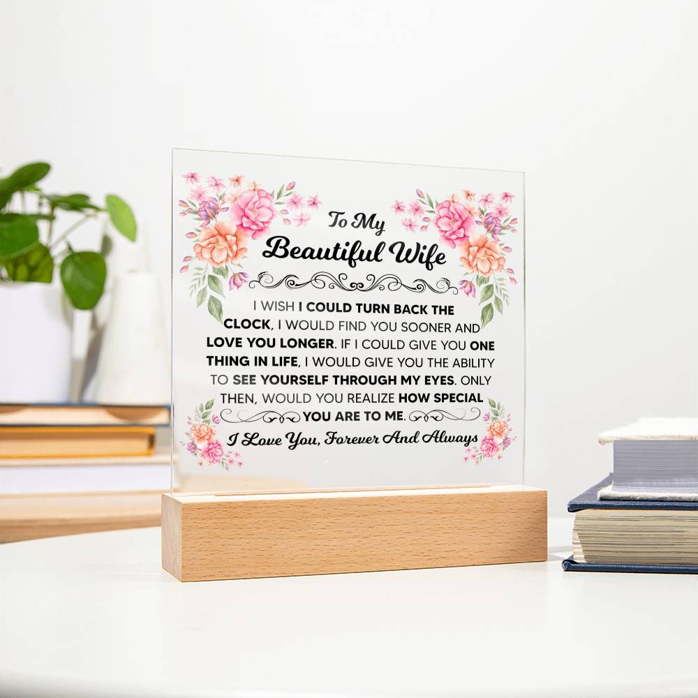 My Beautiful Wife Square Acrylic Plaque