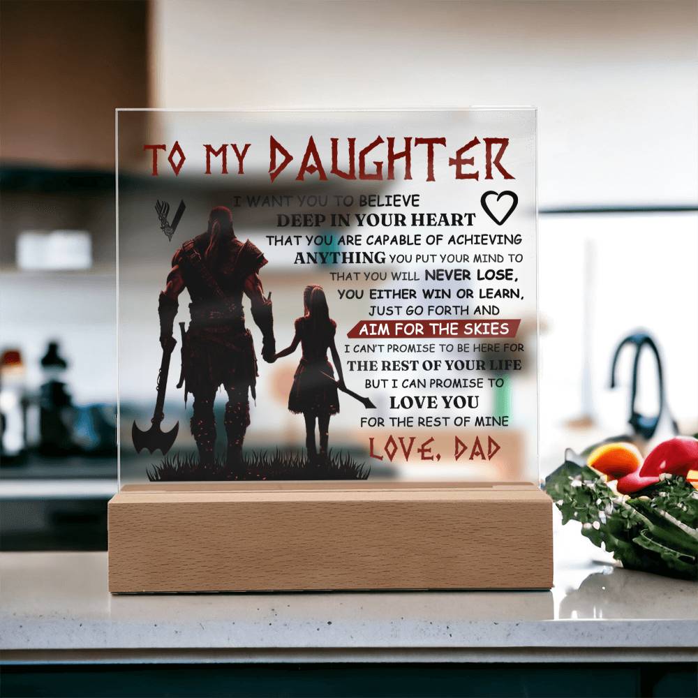 To My Daughter Skies Acrylic Plaque
