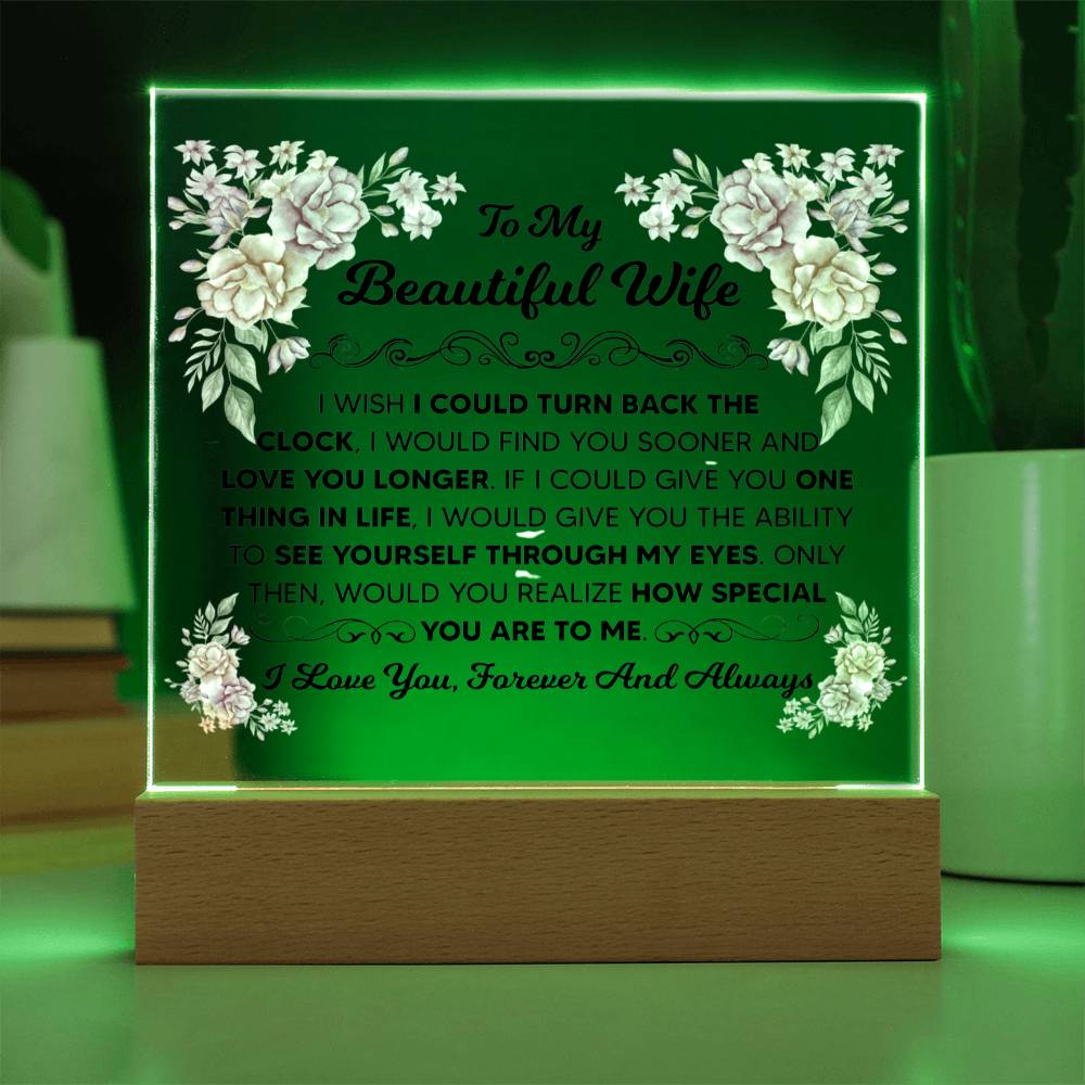 My Beautiful Wife Square Acrylic Plaque