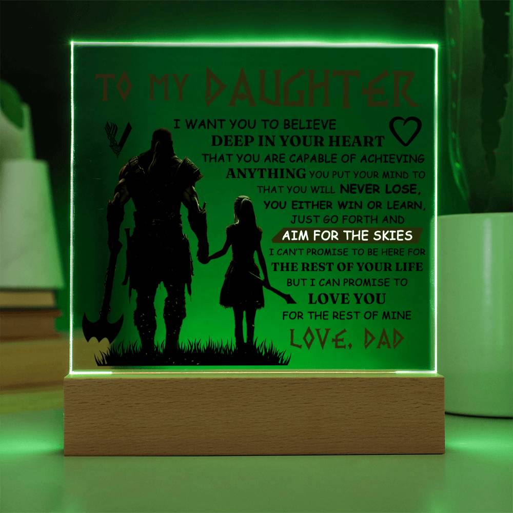 To My Daughter Skies Acrylic Plaque