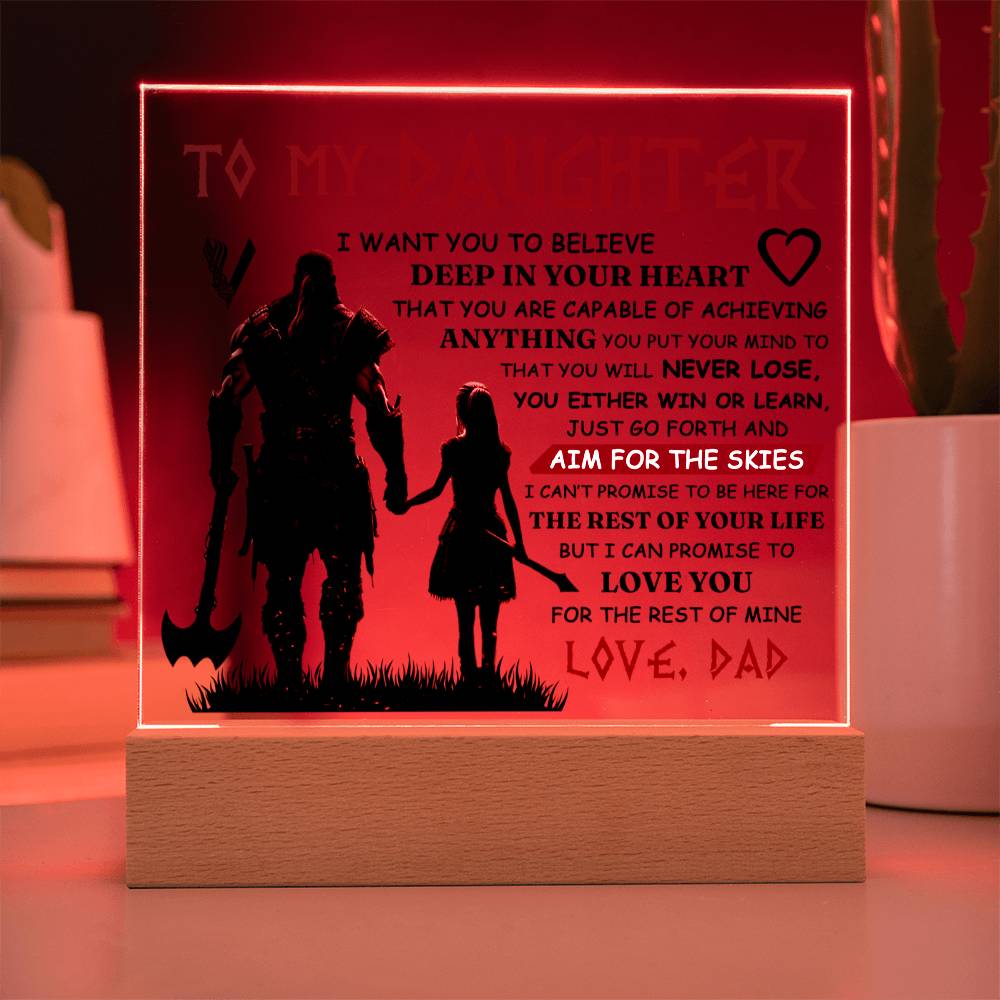 To My Daughter Skies Acrylic Plaque