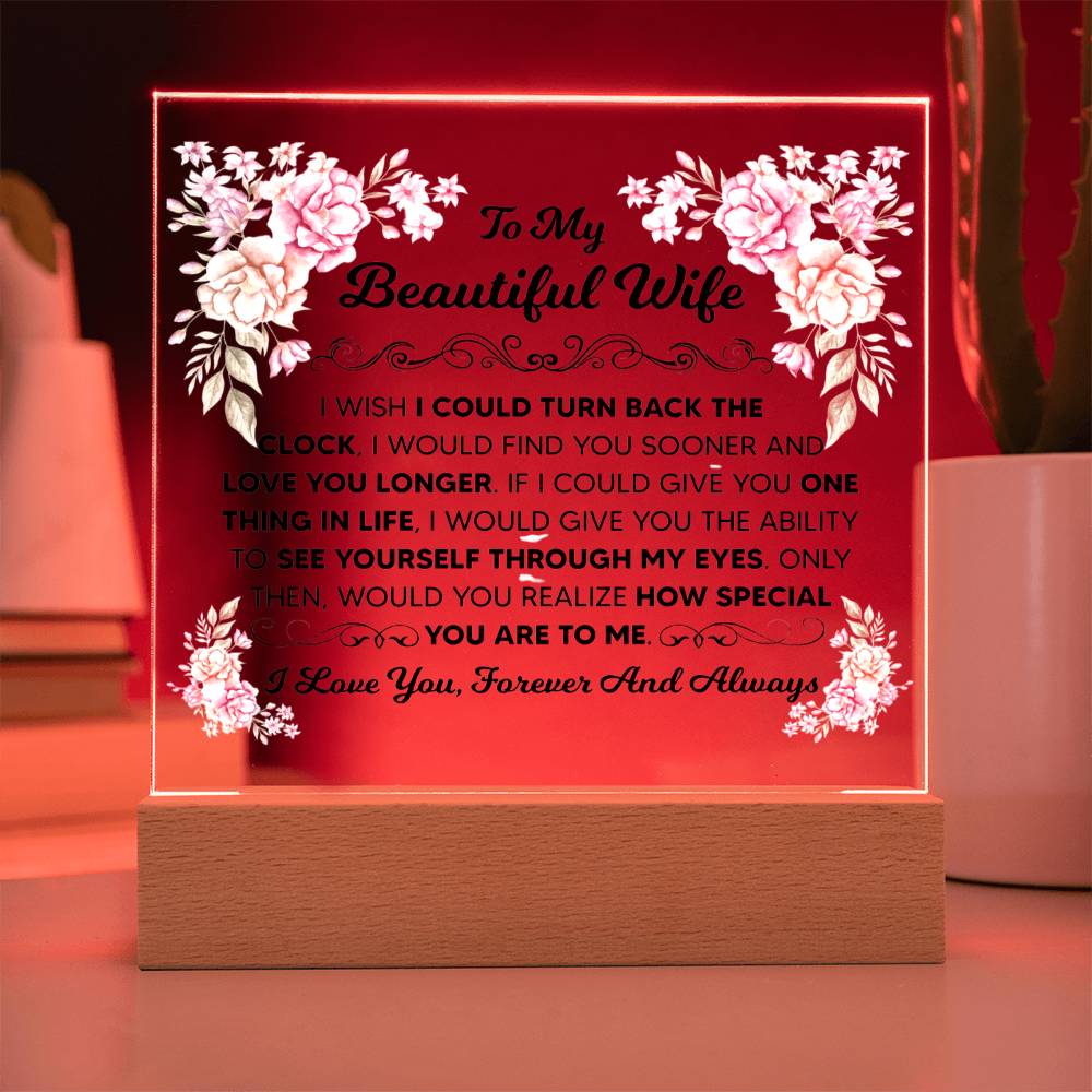 My Beautiful Wife Square Acrylic Plaque