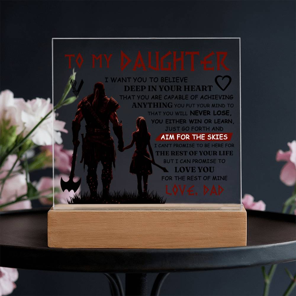 To My Daughter Skies Acrylic Plaque