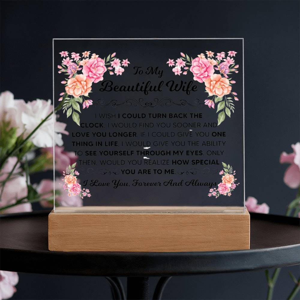 My Beautiful Wife Square Acrylic Plaque