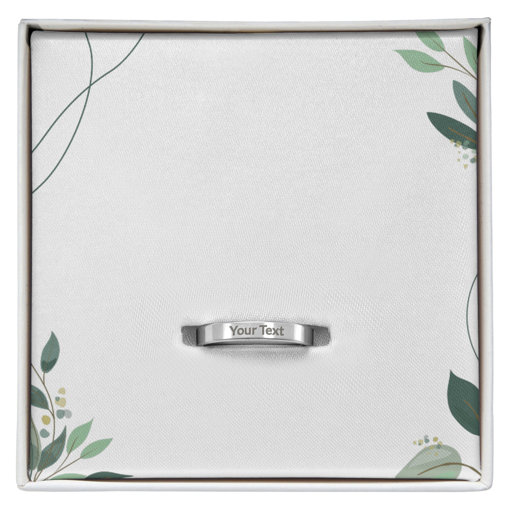 Personalized Engraved Women’s Ring – Custom Message Keepsake Jewelry