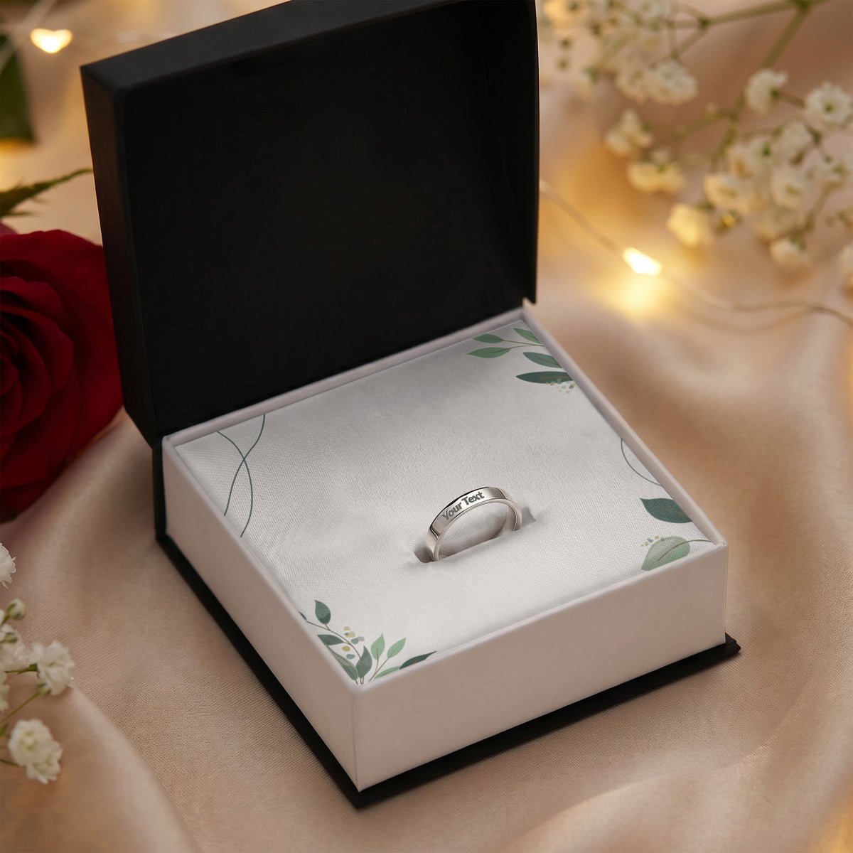 Personalized Engraved Women’s Ring – Custom Message Keepsake Jewelry