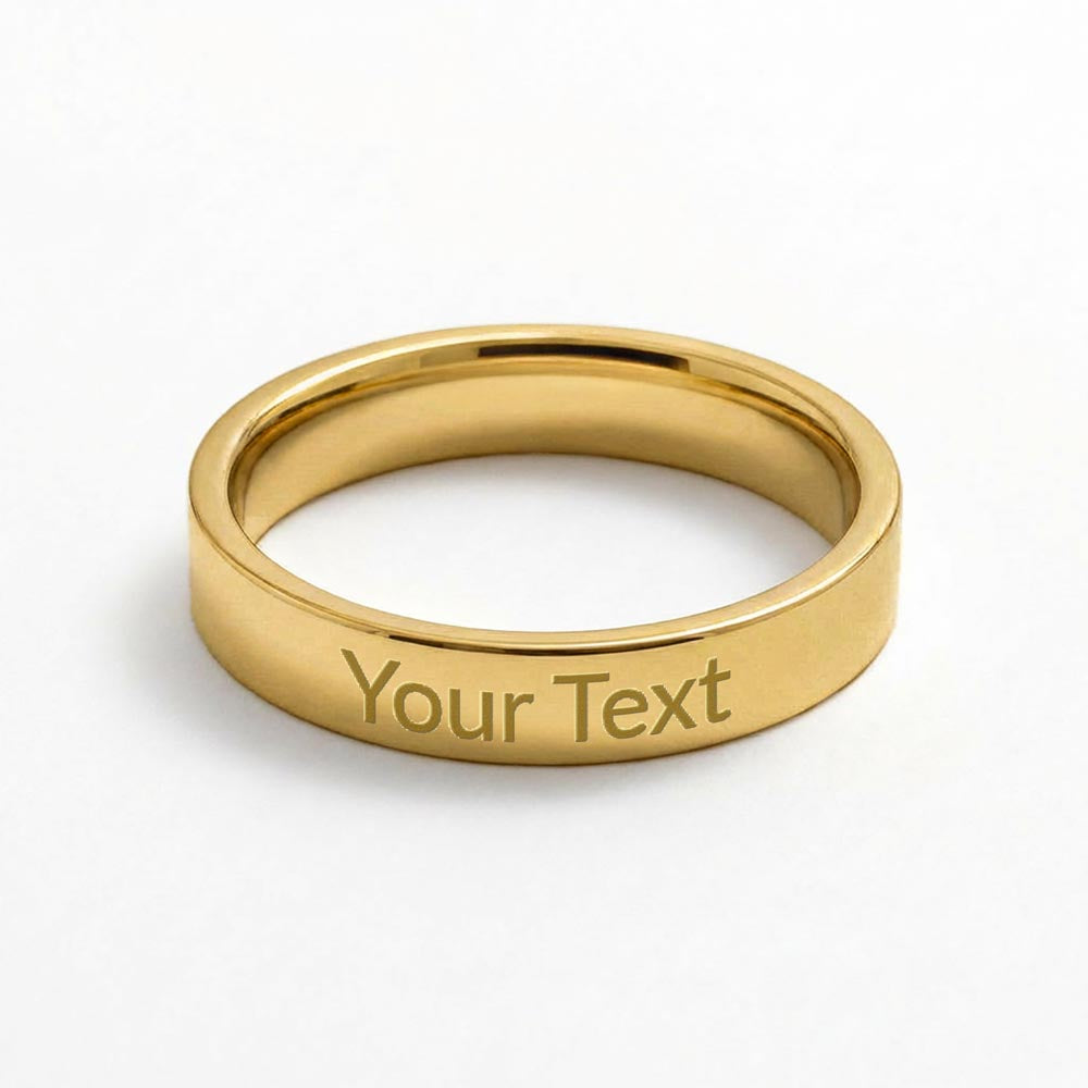 Personalized Engraved Women’s Ring – Custom Message Keepsake Jewelry