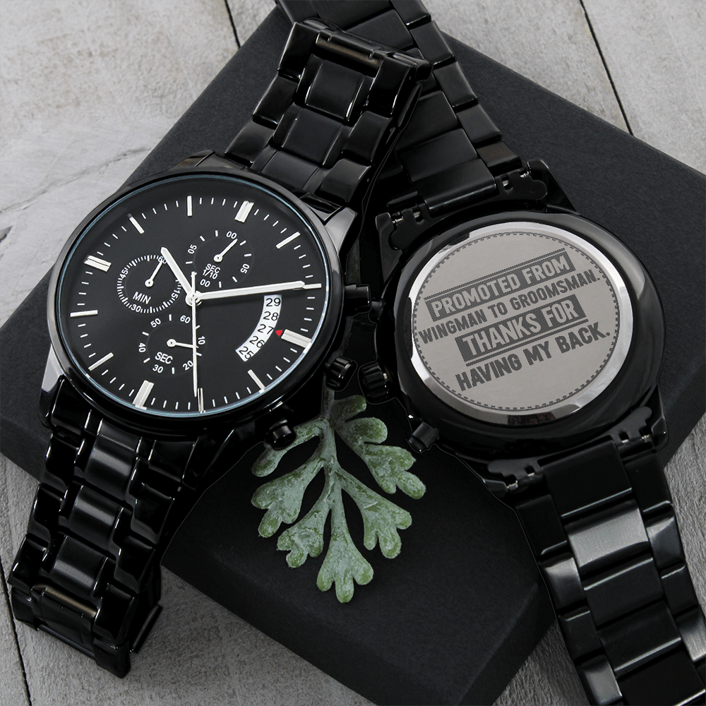 Groomsman, Promoted From Wingman to Groomsman, Men's Watch