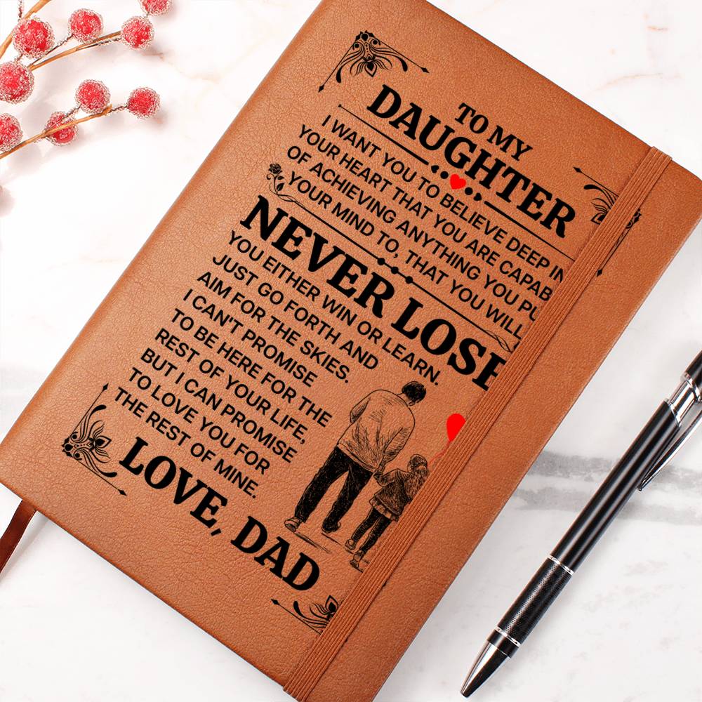 To My Daughter Promise Leather Journal