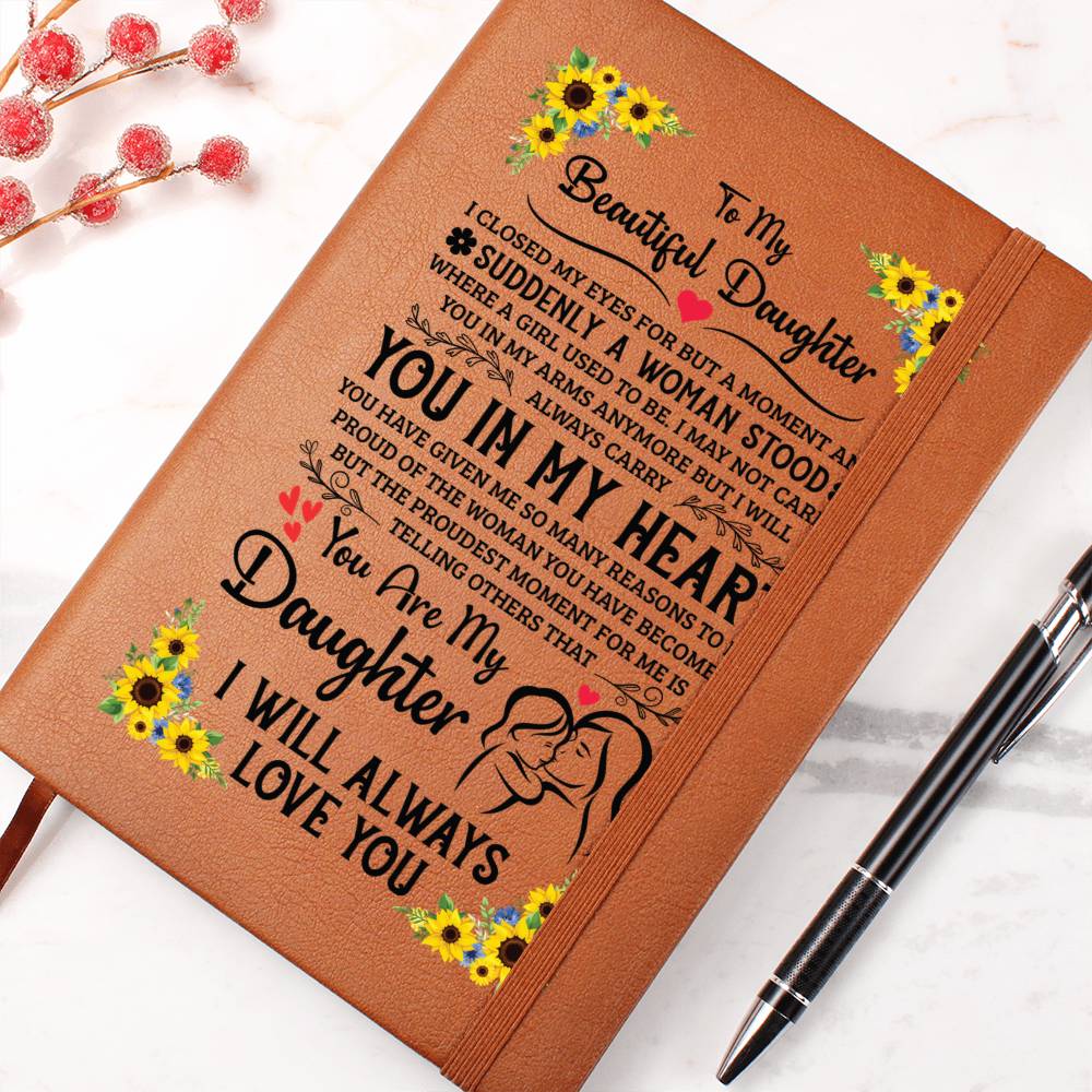 Heartfelt Gift for Daughter – Proud Mom Leather Journal