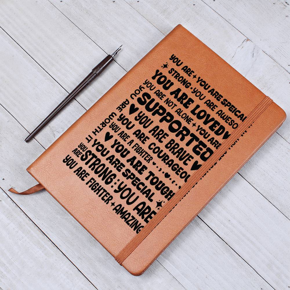 You Are a Fighter Vegan Leather Journal