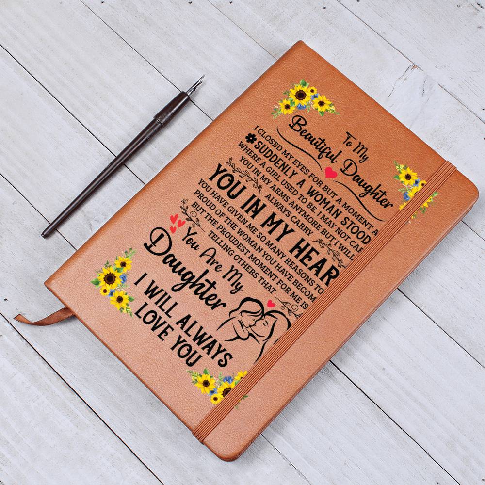 Heartfelt Gift for Daughter – Proud Mom Leather Journal