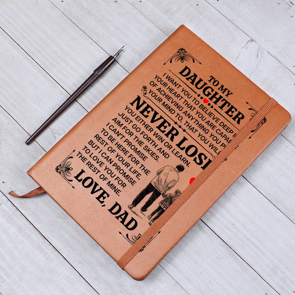 To My Daughter Promise Leather Journal