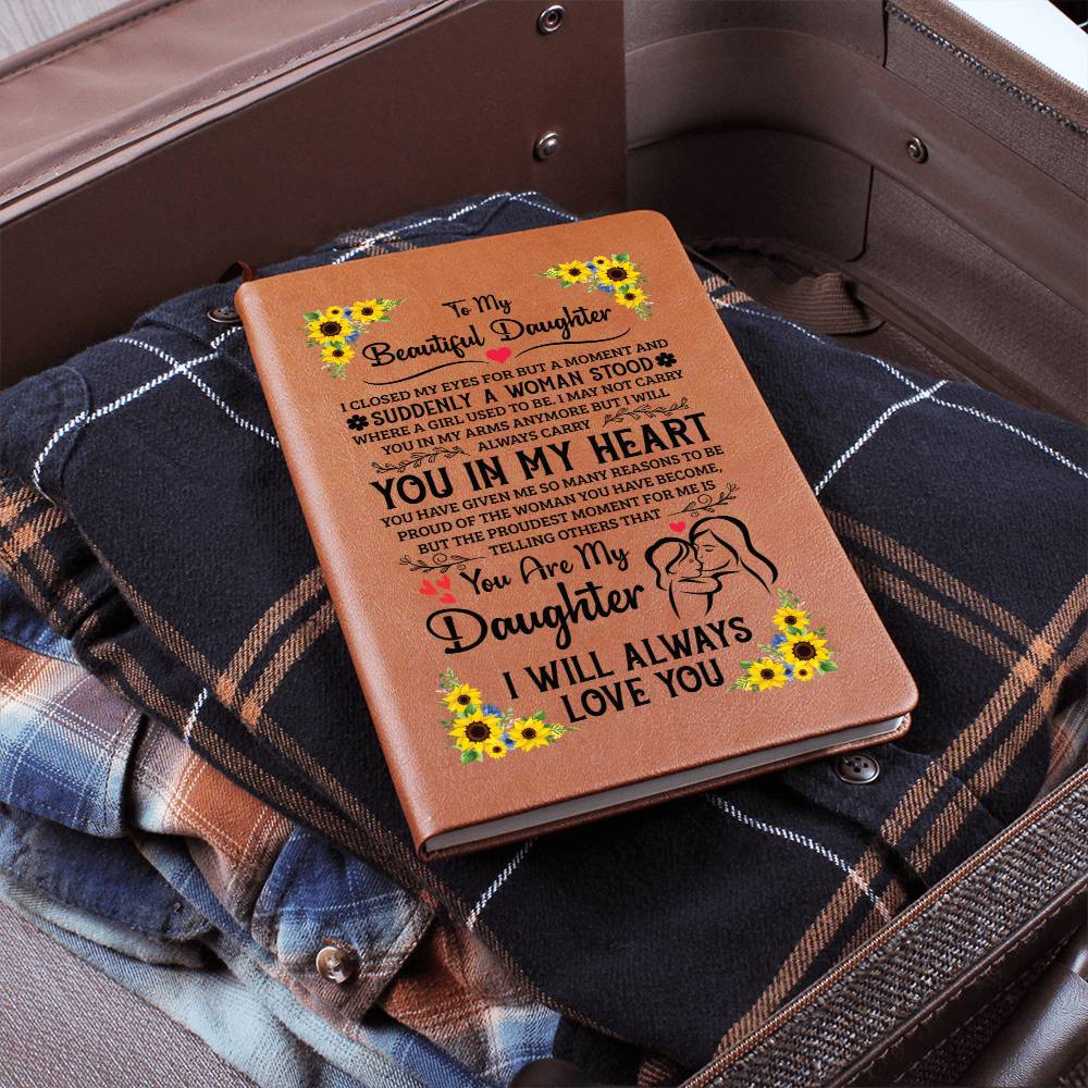 Heartfelt Gift for Daughter – Proud Mom Leather Journal