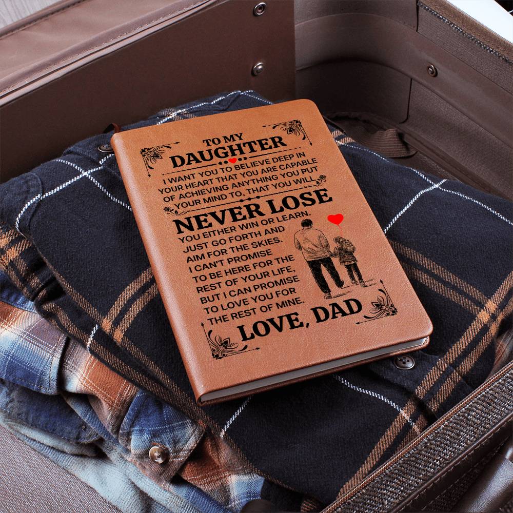 To My Daughter Promise Leather Journal