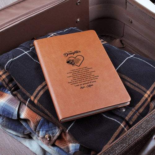 Heartfelt Gift for Daughter – Butterfly Leather Journal | Mom's Love Letter