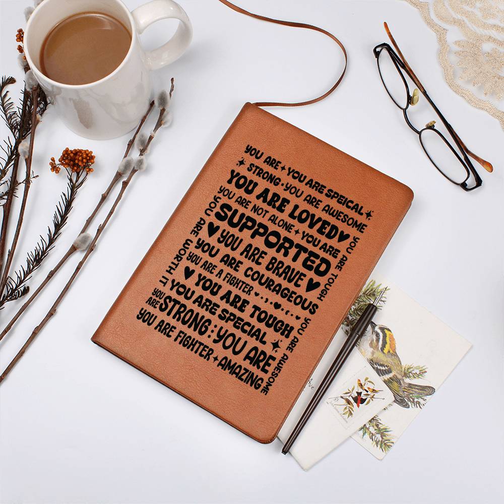 You Are a Fighter Vegan Leather Journal