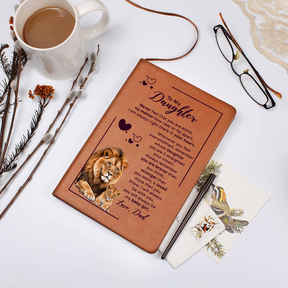 To My Daughter Leather Journal Your Crown