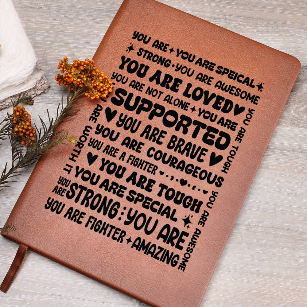 You Are a Fighter Vegan Leather Journal