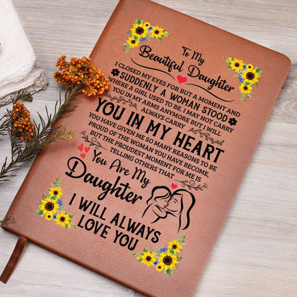 Heartfelt Gift for Daughter – Proud Mom Leather Journal
