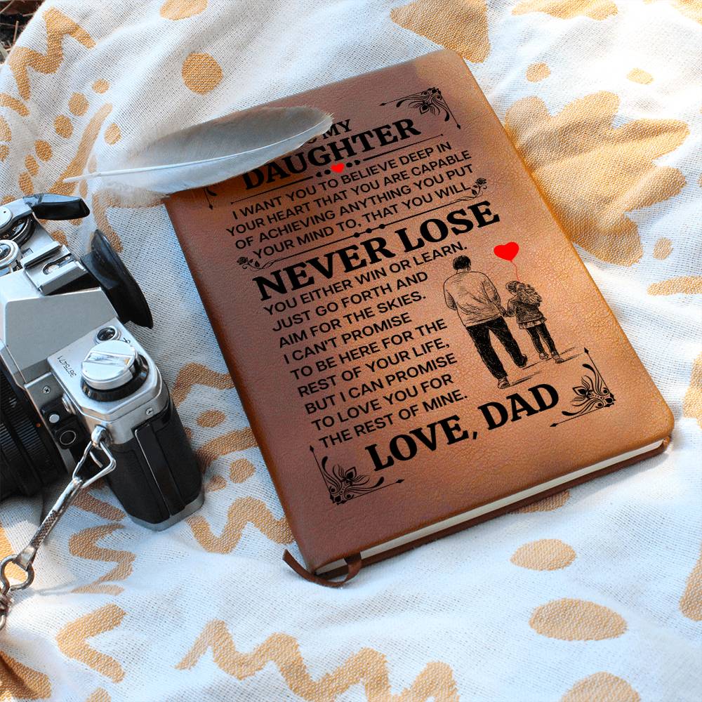 To My Daughter Promise Leather Journal