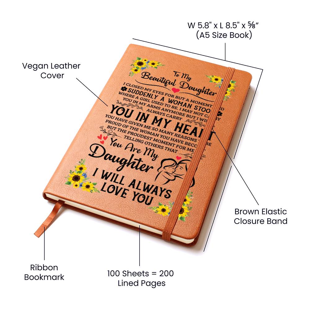 Heartfelt Gift for Daughter – Proud Mom Leather Journal