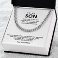 Men's Cuban Link Chain Necklace for Son – 5mm Stainless Steel or 18K Yellow Gold, 'Win or Learn' Inspirational Gift