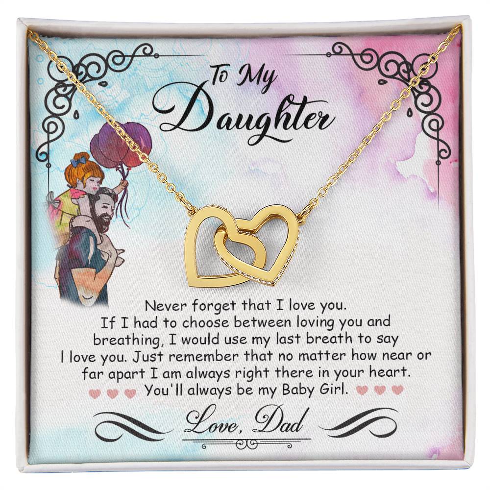 My Baby Girl - Interlocking Heart Necklace