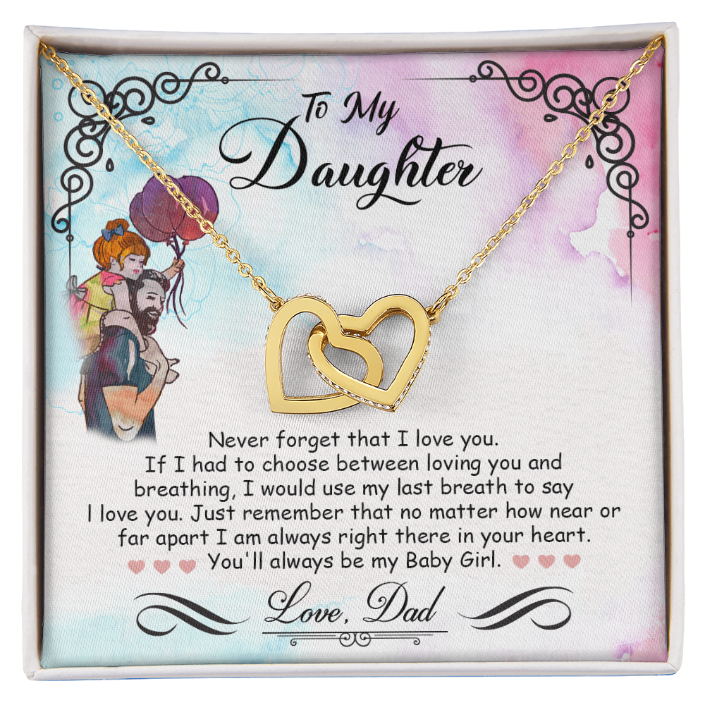My Baby Girl - Interlocking Heart Necklace