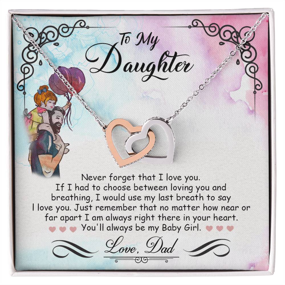 My Baby Girl - Interlocking Heart Necklace