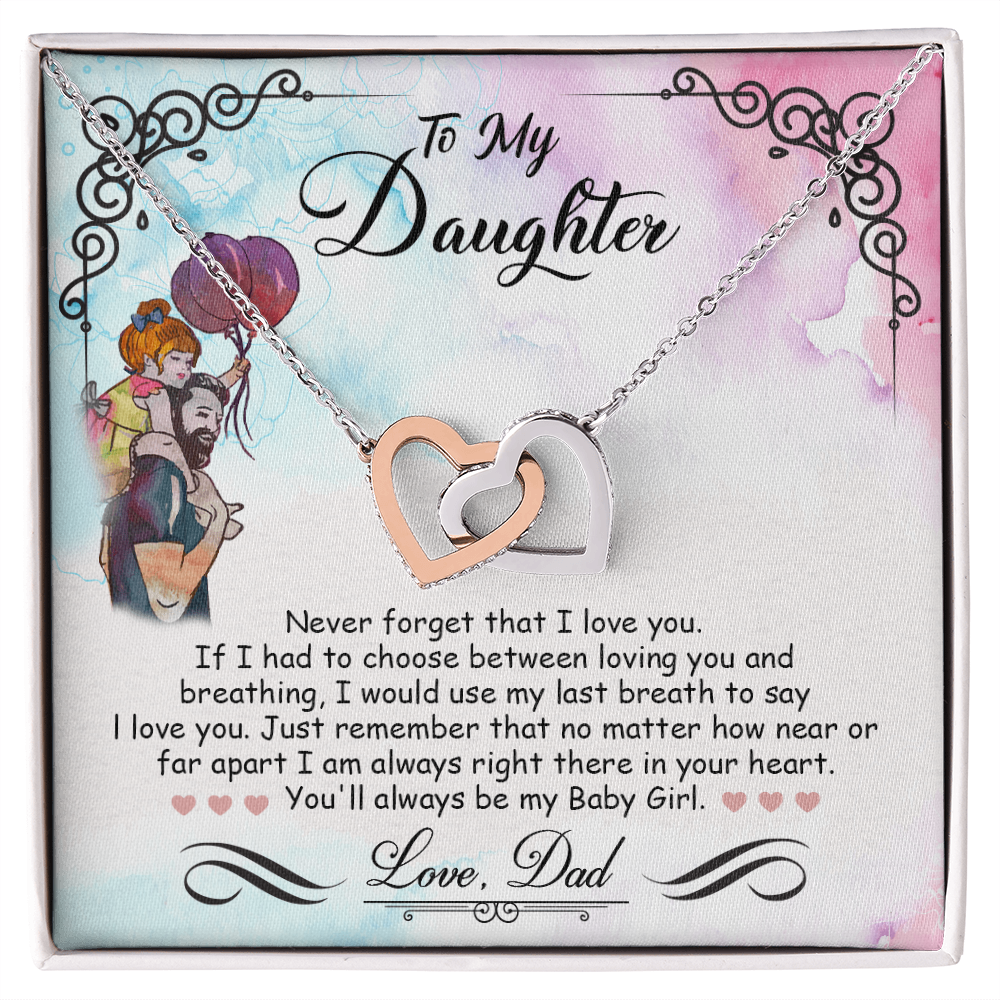 My Baby Girl - Interlocking Heart Necklace