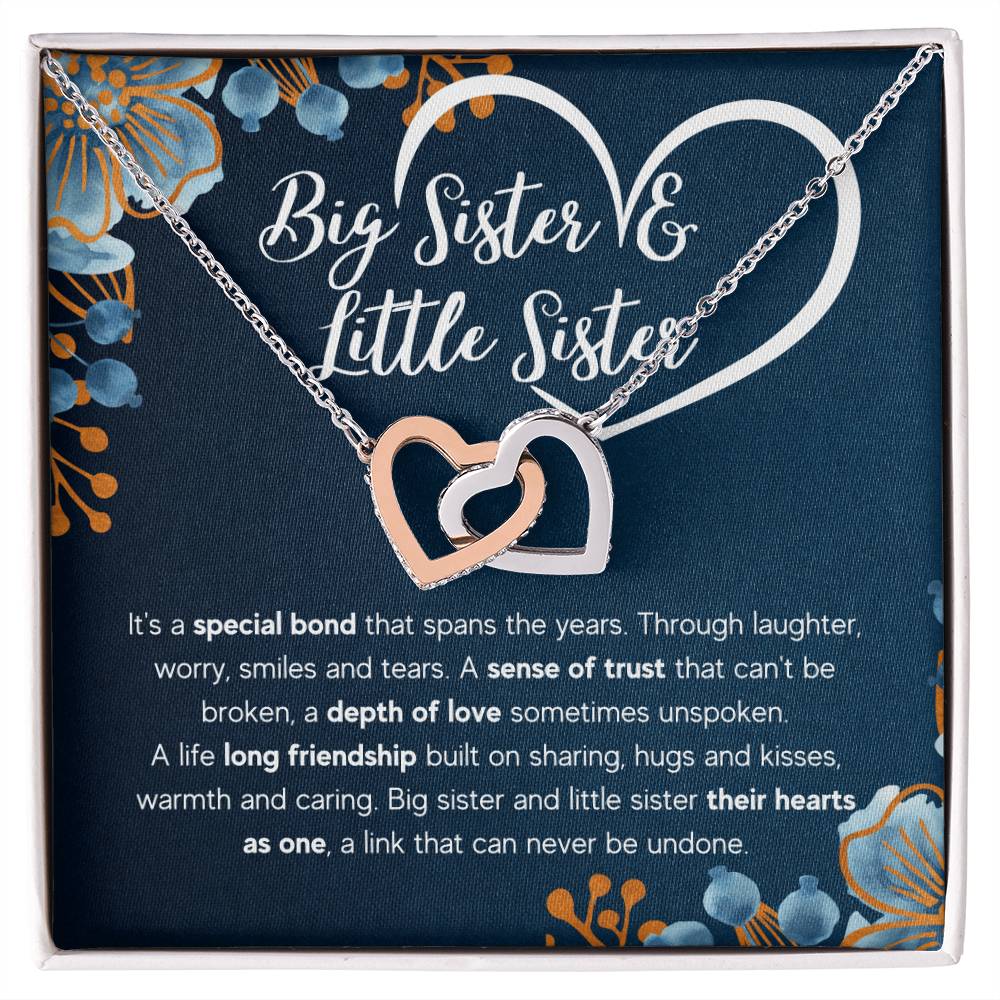 To My Sister Bond Interlocking Necklace Gift Set