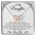 To My Baby Girl - Interlocking Heart Necklace