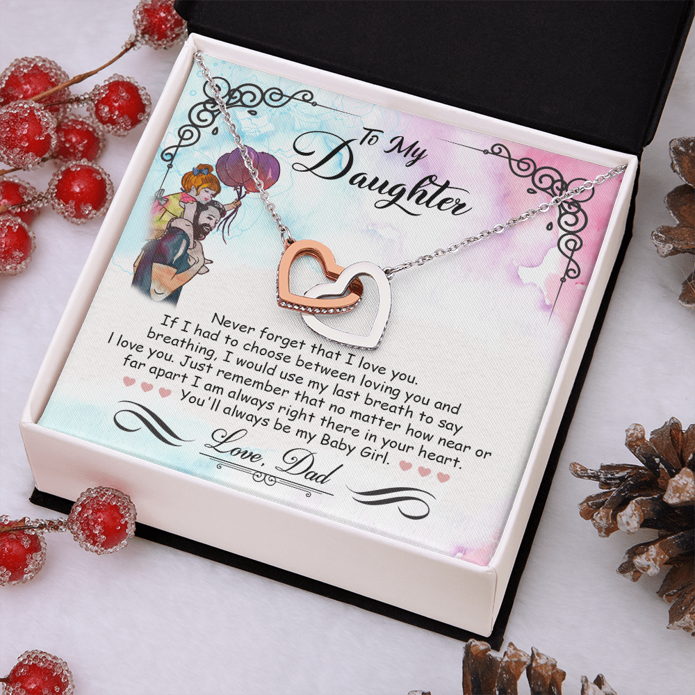 My Baby Girl - Interlocking Heart Necklace