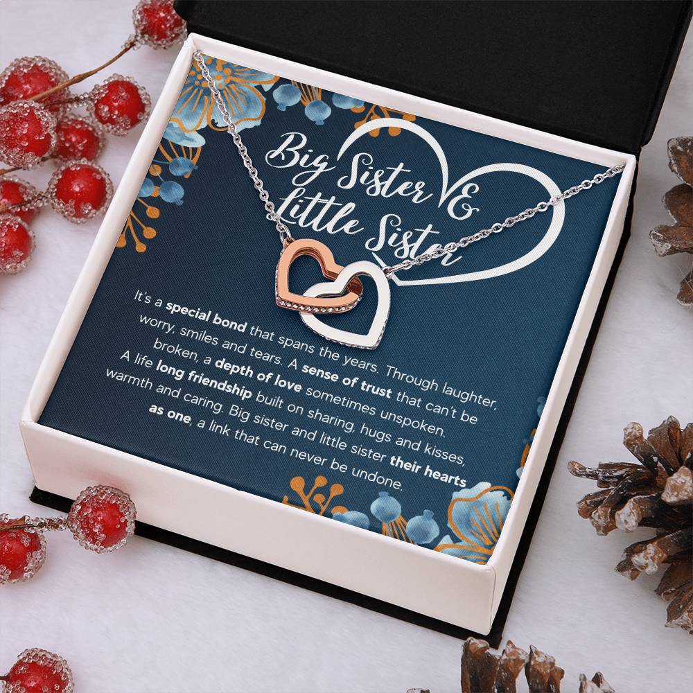 To My Sister Bond Interlocking Necklace Gift Set