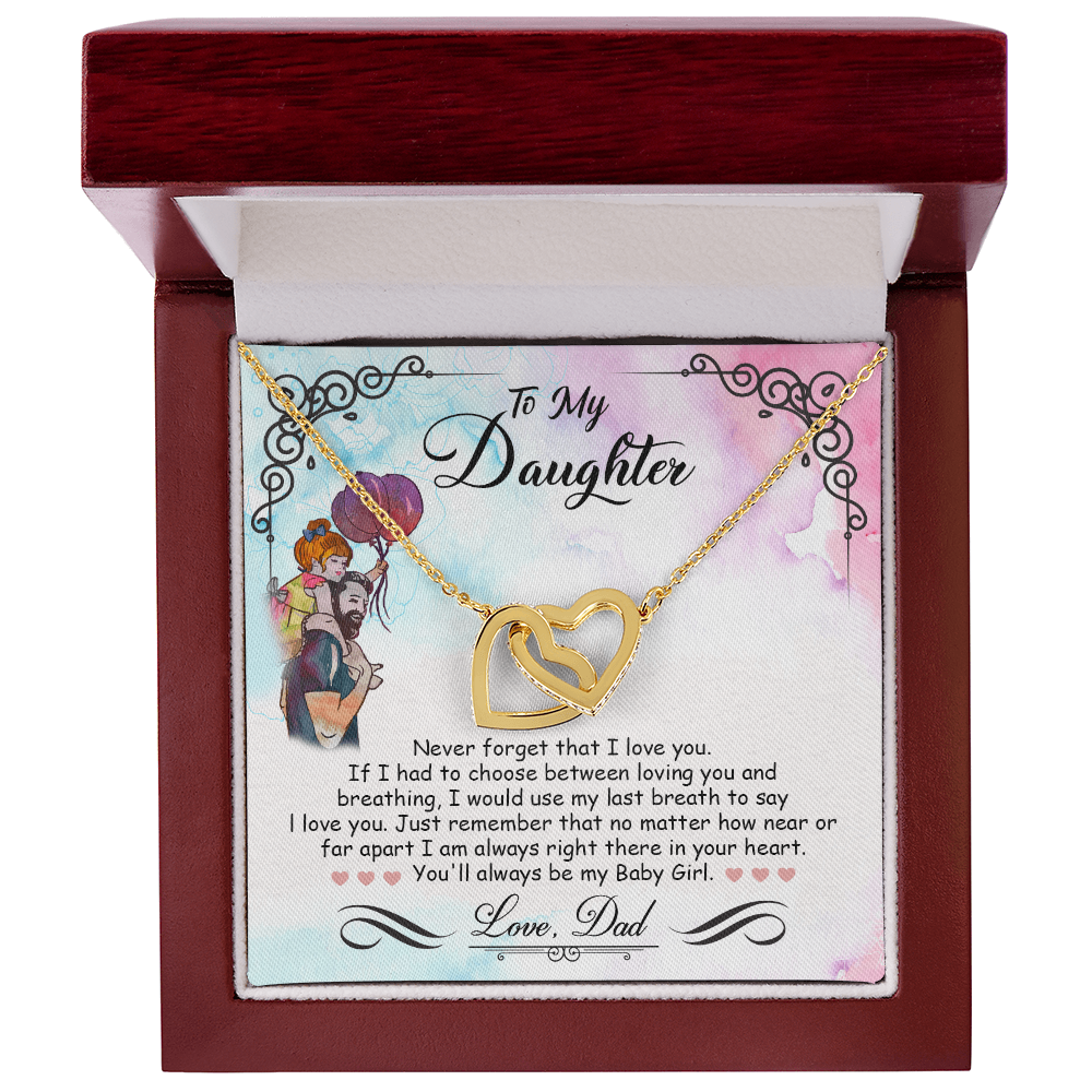 My Baby Girl - Interlocking Heart Necklace
