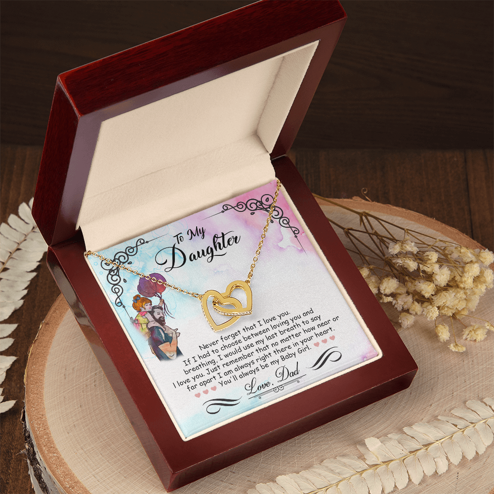 My Baby Girl - Interlocking Heart Necklace