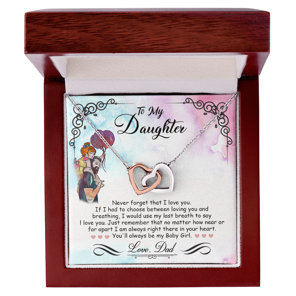 My Baby Girl - Interlocking Heart Necklace