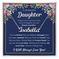 Personalized Name Necklace for Daughter – Custom Cursive Stainless Steel or Gold Cable Chain, Made in USA Gift Set