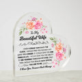 Romantic Gift for Wife – Heart Acrylic Keepsake Plaque