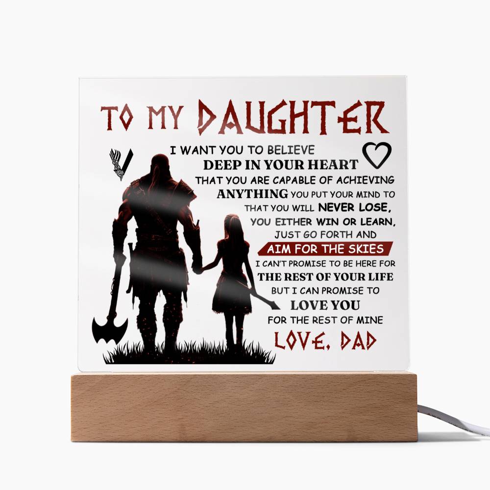 To My Daughter Skies Acrylic Plaque