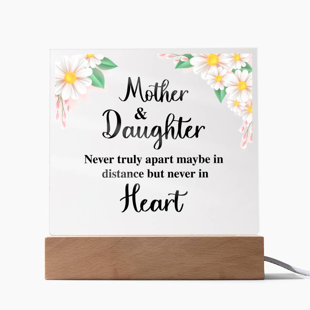To My Daughter Distance Square Acrylic Plaque