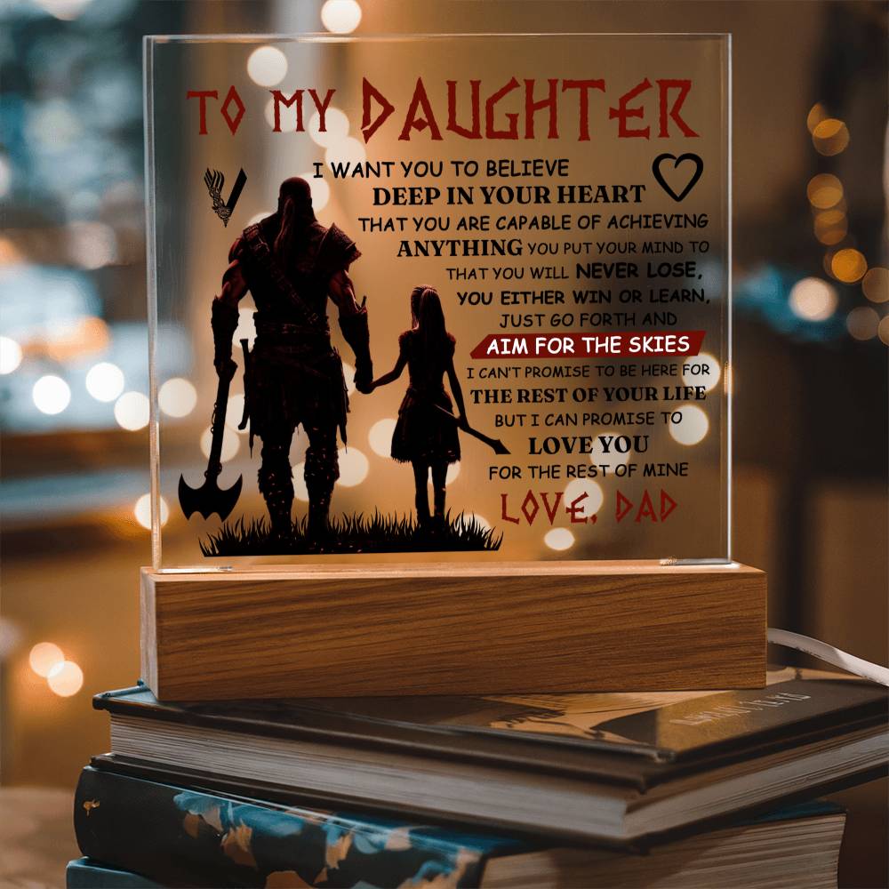 To My Daughter Skies Acrylic Plaque