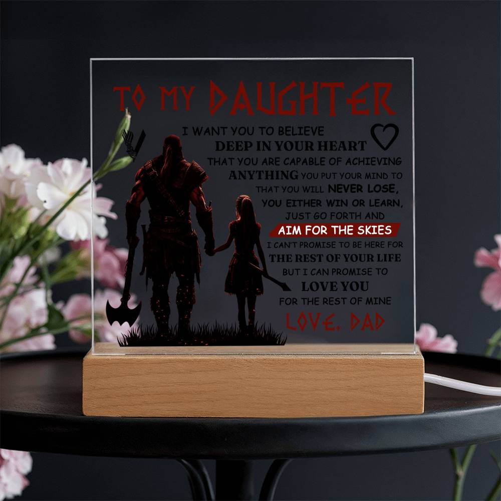 To My Daughter Skies Acrylic Plaque