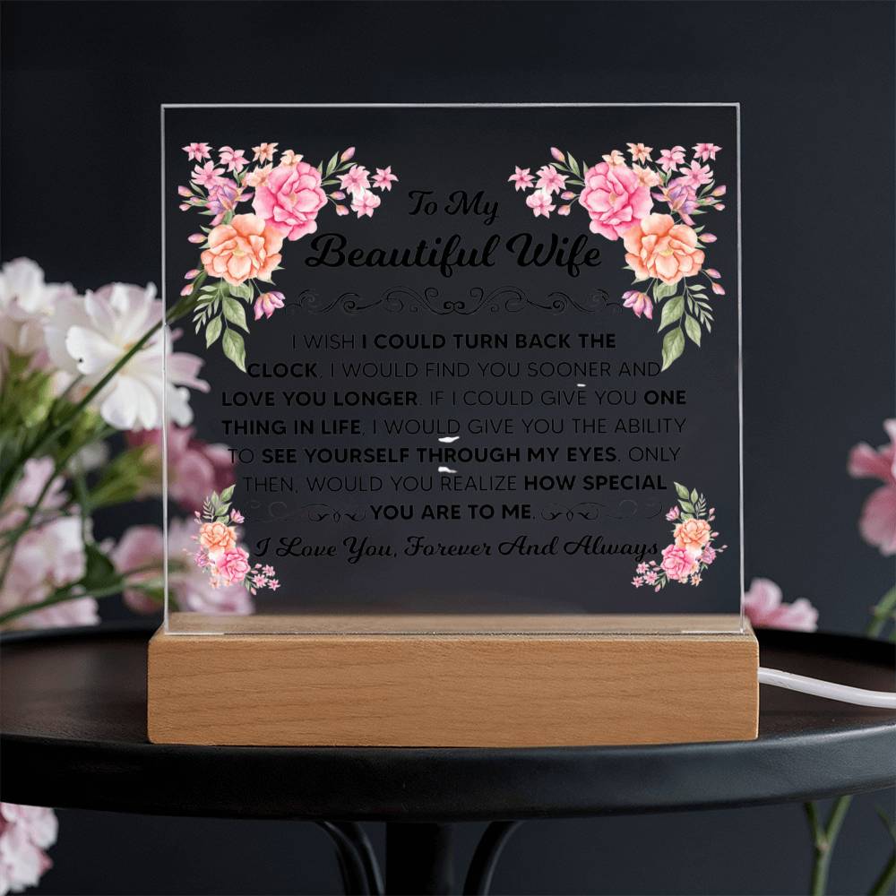 My Beautiful Wife Square Acrylic Plaque