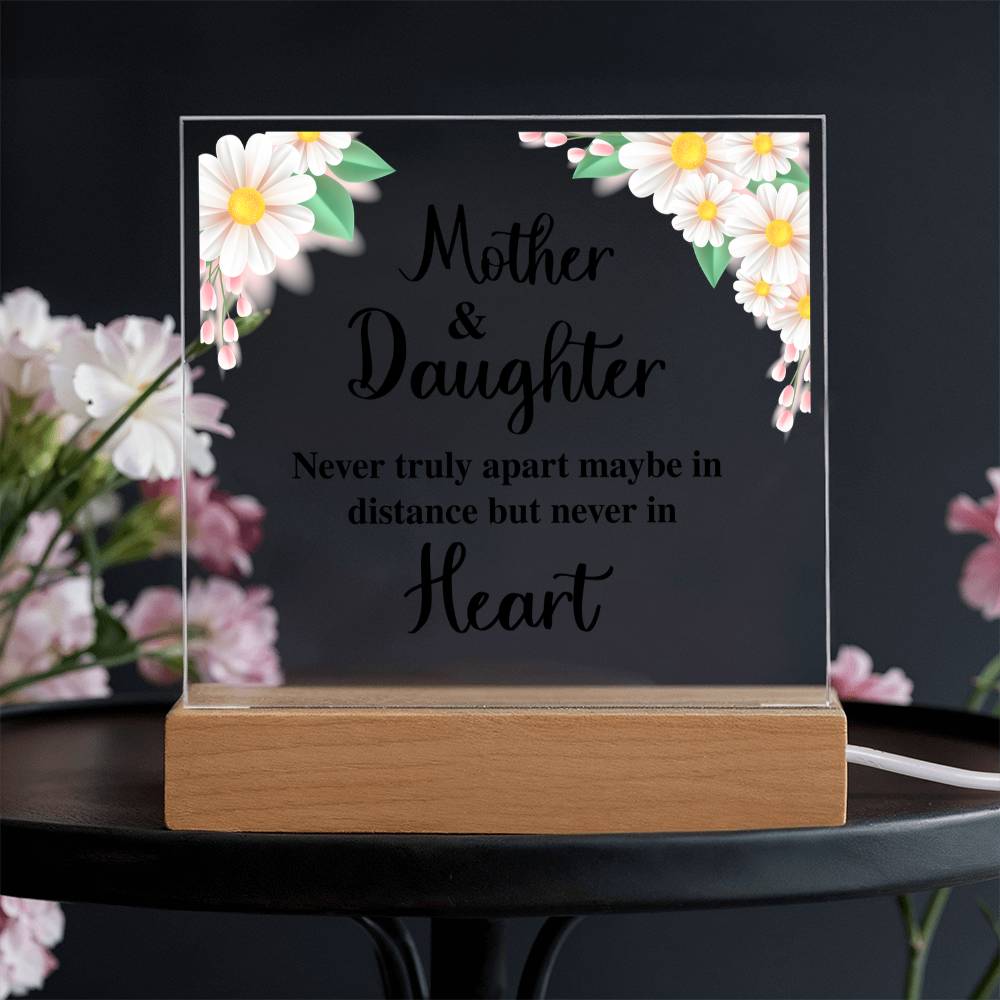 To My Daughter Distance Square Acrylic Plaque