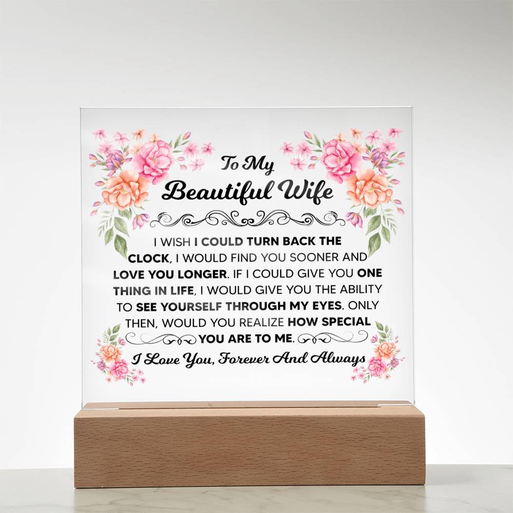 My Beautiful Wife Square Acrylic Plaque